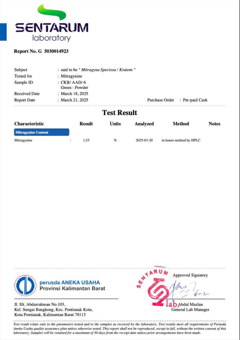 mitragynine lab test